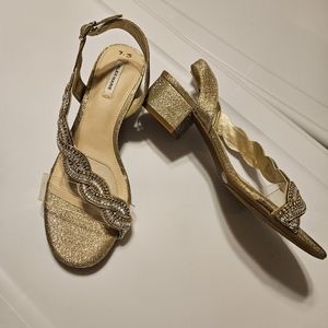 Alex Marie Clavia jeweled sling back sandals